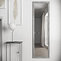 Дзеркало на стіну в повний зріст 168х48 | Антрацит | Сріблясте | Black Mirror у ванну кімнату