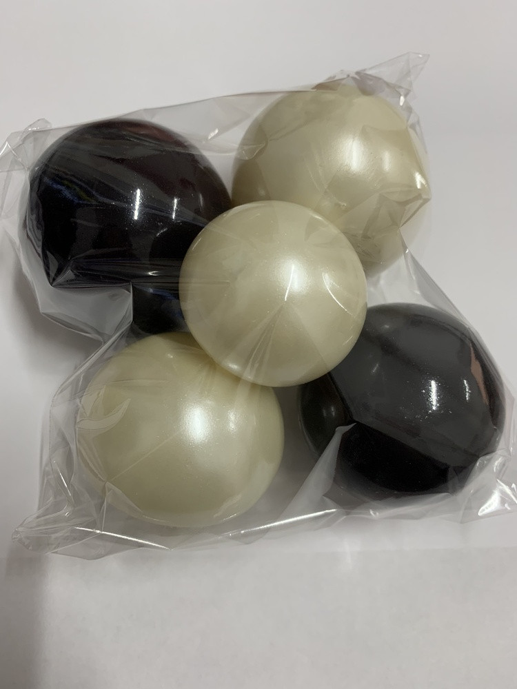 Набір желейних кульок Чорні-білі перламутрові