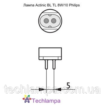 Лампа Actinic BL TL 8W/10 Philips