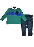 Комплект для хлопчика (джинси і реглан) дітям 80-86 см