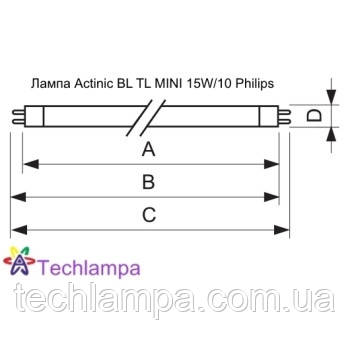 Лампа Actinic BL TL MINI 15W/10 Philips