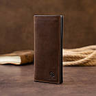 Вертикальний гаманець матовий на магнітній кнопці GRANDE PELLE 11314 Шоколадний, фото 6
