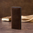 Вертикальний гаманець матовий на магнітній кнопці GRANDE PELLE 11314 Шоколадний, фото 7