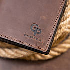 Вертикальний гаманець матовий на магнітній кнопці GRANDE PELLE 11314 Шоколадний, фото 8