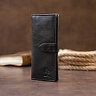 Вертикальний гаманець глянсовий Anet на кнопці GRANDE PELLE 11324 Чорний, фото 6