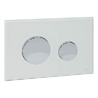 Панель змиву з двома клавішами скляна TECE TECEloop 9.240.660 скло біле, клавіші хром глянцевий