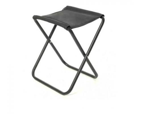 Розкладний стілець без спинки для пікніка чорний стілець для риболовлі та природи BF