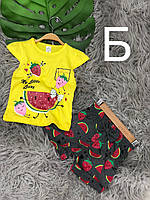 Комплект c шортами для девочки Арбуз 2-5 лет