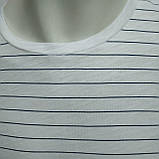 Чоловіча біла футболка у смужку 100% бавовна, фото 2