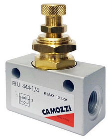 Пневмодроссель Camozzi зі зворотним клапаном RFU 446-1/4 30-8500-4446