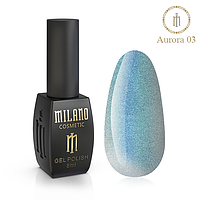 Гель лак для ногтей Милано Кошачий глаз Аврора (Milano Cat eye Aurora) 8 мл № 03