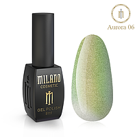 Гель лак для ногтей Милано Кошачий глаз Аврора (Milano Cat eye Aurora) 8 мл № 06