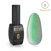 Гель лак для ногтей Милано Кошачий глаз Аврора (Milano Cat eye Aurora) 8 мл № 09