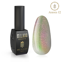 Гель лак для ногтей Милано Кошачий глаз Аврора (Milano Cat eye Aurora) 8 мл № 12