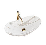 Умивальник накладний REA Royal lava matt 60 см, фото 6