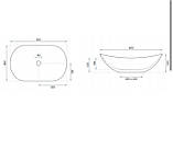 Умивальник накладний REA Royal lava matt 60 см, фото 4