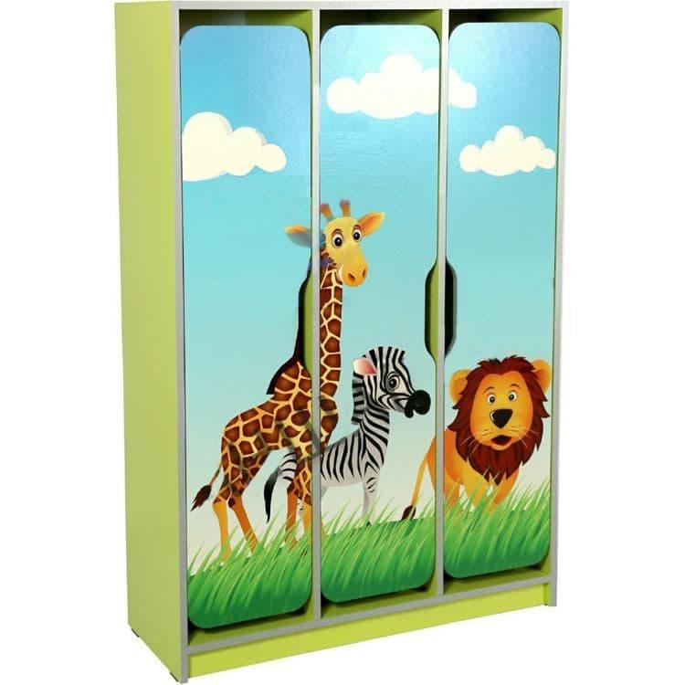 Шафа дитяча 3-місна з фігурними дверима з фотодруком "Савана", фото 1