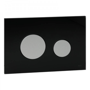 Панель змиву з двома клавішами скляна TECE TECEloop 9.240.655 скло чорне, клавіші хром матовий
