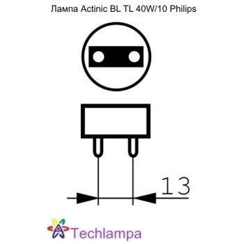 Лампа Actinic BL TL 40W/10 Philips