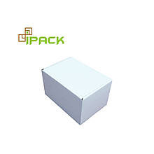 Коробка картонна самозбираюча 155*75*55 мм біла мікрогофрокартон
