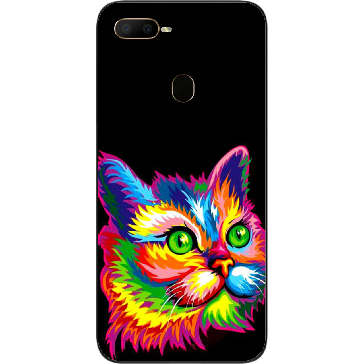 Силіконовий чохол для OPPO A12 з картинкою Яскравий кіт, фото 1