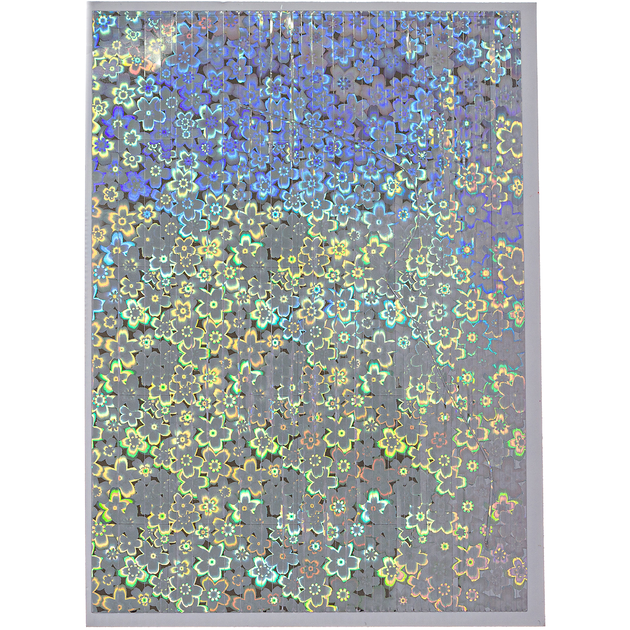 Стрічки голограма квіти срібло