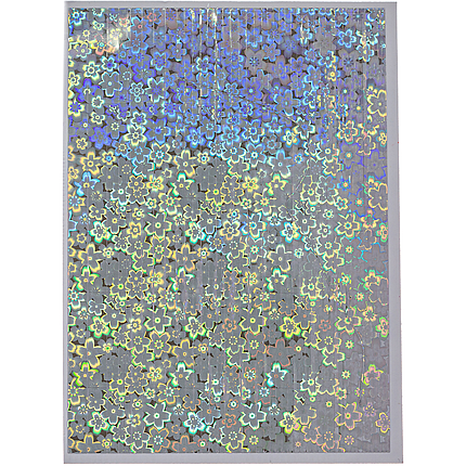 Стрічки голограма квіти срібло, фото 1