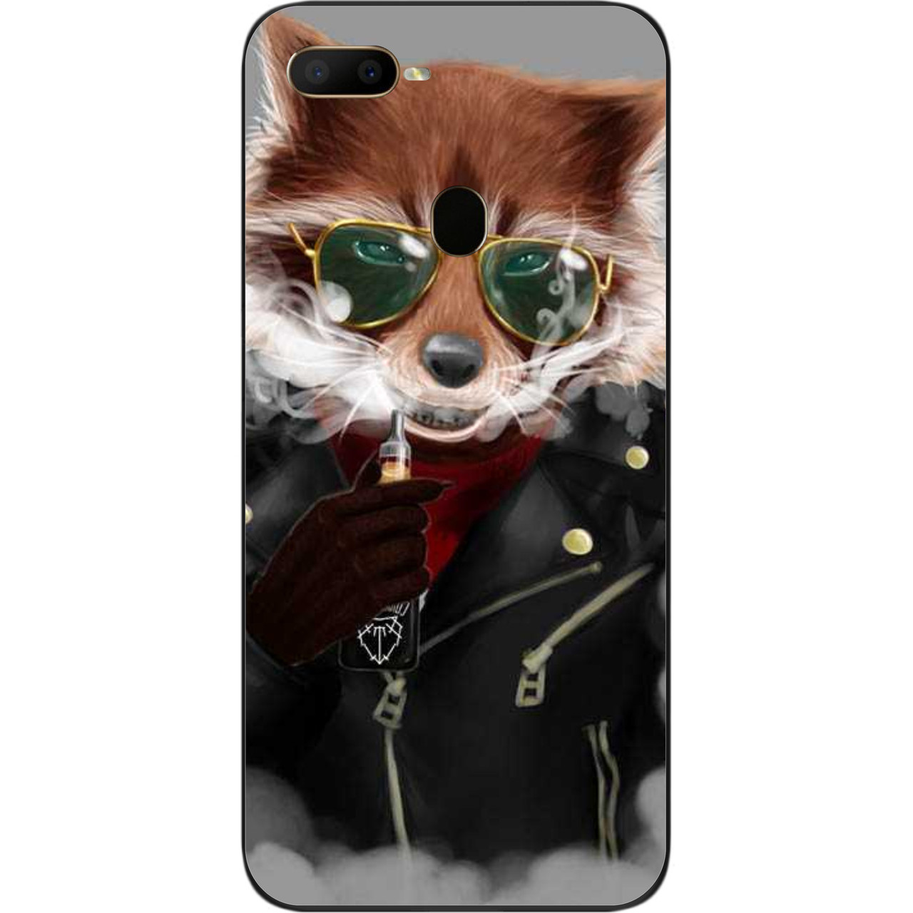 Силіконовий чохол для OPPO A5s з картинкою Крутий єнот, фото 1