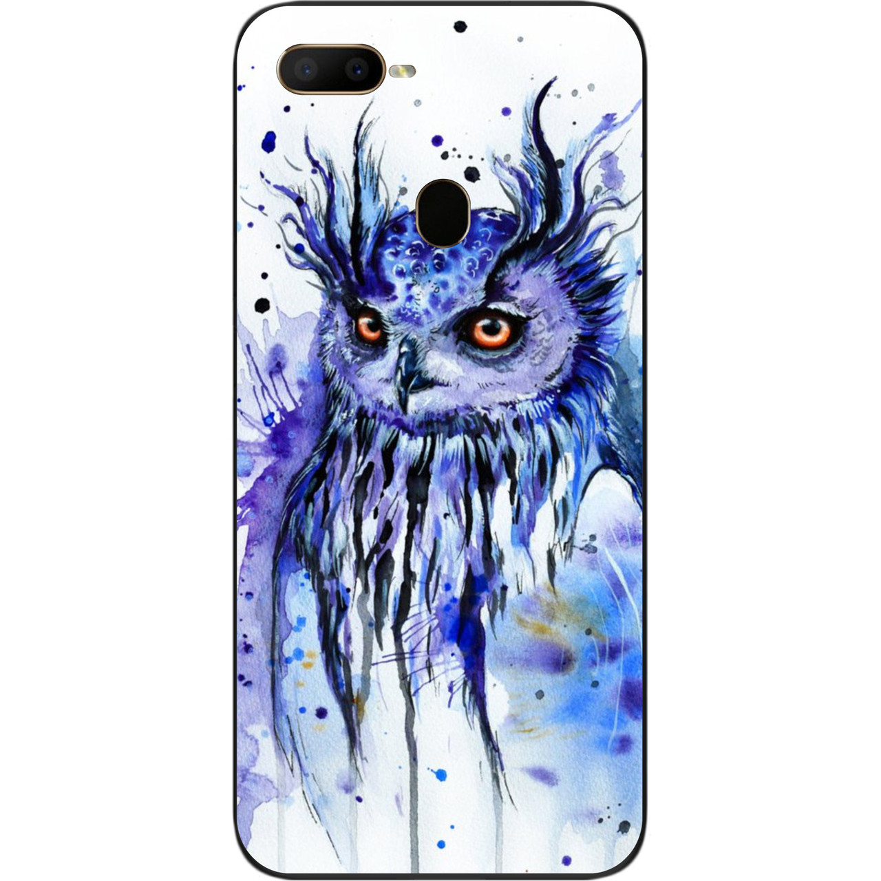 Силіконовий чохол для OPPO A5s з картинкою Сова акварель, фото 1