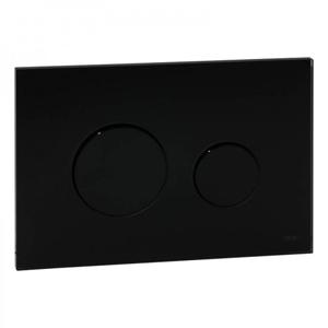 Панель змиву з двома клавішами скляна TECE TECEloop 9.240.657 скло чорне, чорні клавіші