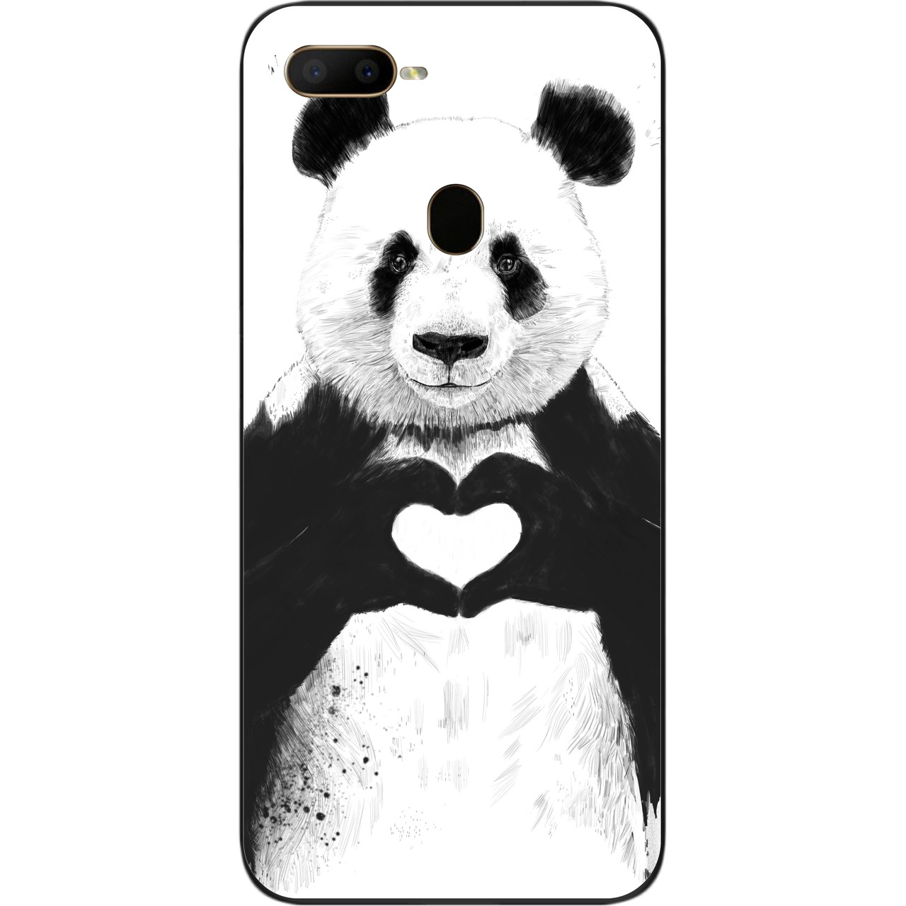 Чохол силіконовий для OPPO A5s з картинкою Панда, фото 1