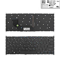 Клавиатура для Acer Swift SF314-41 SF514-51 SF314-52G SF314-53 SF314-55G, US, Black, (версия 1, с подсветкой,