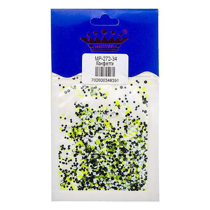 Конфетті (камифубуки) Master Professional 272-34 білий-чорний-лимонний, фото 1