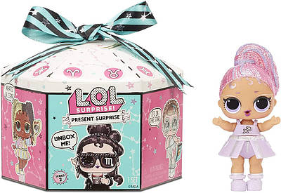 LOL Surprise Present Surprise Series 2, Glitter Star Sign Doll with 8 Surprises. Лялька лол 8 сюрпризів