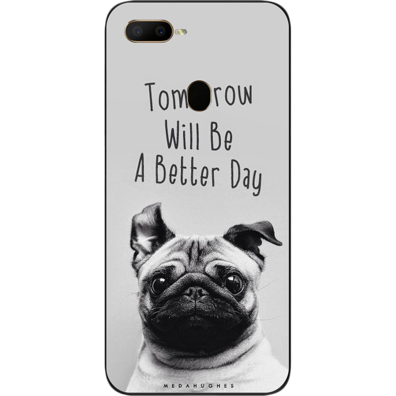 Бампер силіконовий чохол для OPPO A12 з картинкою Мопс, фото 1