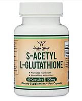 Double Wood S-Acetyl L-Glutathione / S-ацетил L-глутатион поддержка здоровой функции печени 60 капсул