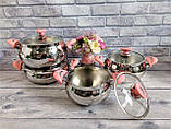 Набір кухонного посуду з 22 предметів, нерж.сталь., ручки бакеліт, OMS Collection (Туреччина), арт. 1028 рожевий, фото 4