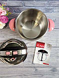 Набір кухонного посуду з 22 предметів, нерж.сталь., ручки бакеліт, OMS Collection (Туреччина), арт. 1028 рожевий, фото 7