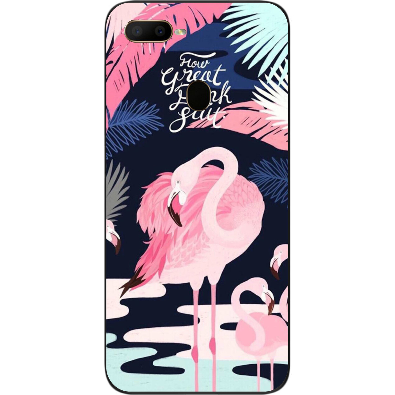 Оригінальний чохол для OPPO A12 з картинкою Фламінго, фото 1