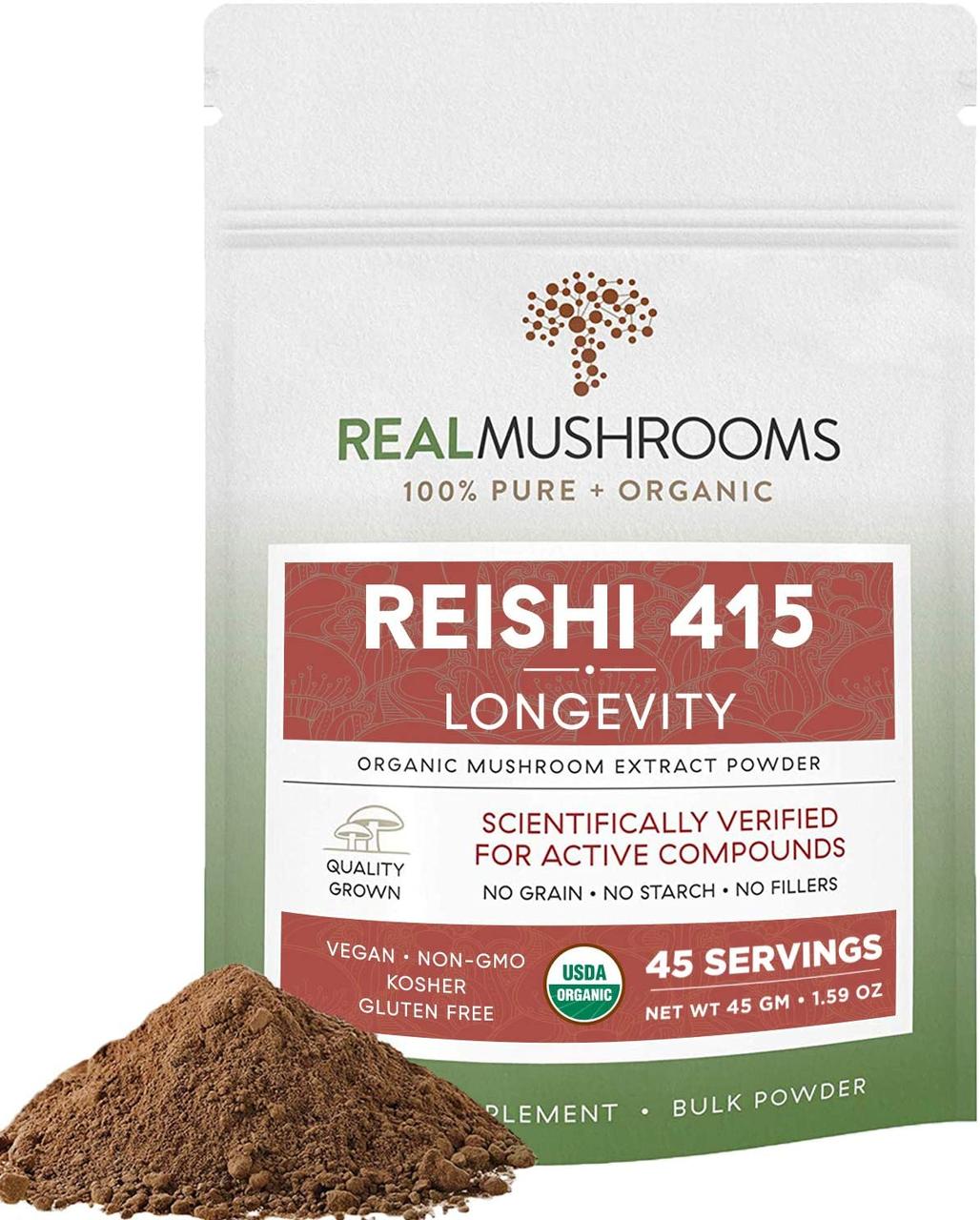 Real Mushrooms Reishi / Рейші органік порошок 45 гр.