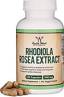 Double Wood Rhodiola Rosea / Родиола розовая адаптоген для поддержания уровня энергии 120 капсул