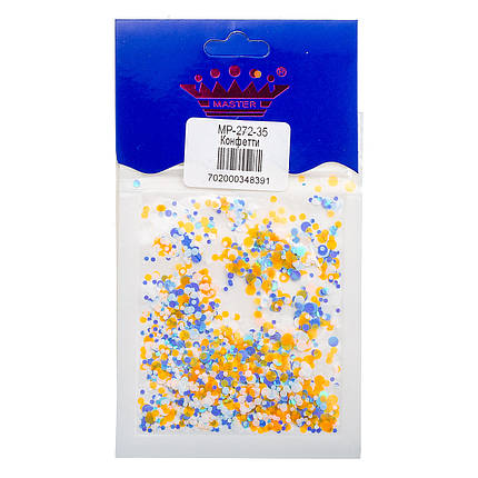 Конфетті (камифубуки) Master Professional 272-35 помаранчевий-білий-блакитний, фото 1
