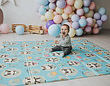 Дитячий двосторонній килимок POPPET «Пригоди ведмедиків і Танець панд» (200х180х1 см). POPPET PP003-200, фото 7