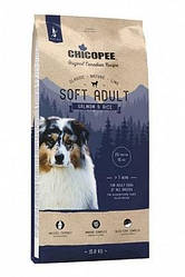 Chicopee CNL Adult Soft Salmon & Rice – напіввологий корм для дорослих собак усіх порід (з лососем та рисом)15кг