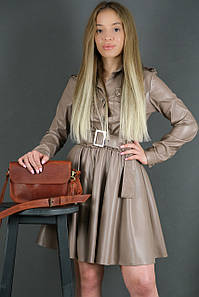 Жіноча шкіряна сумка Берті, натуральна Вінтажна шкіра, колір коричневый, відтінок Коньяк