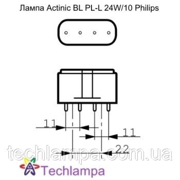 Лампа Actinic BL PL-L 24W/10 Philips