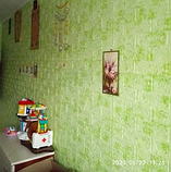 Самоклеючі 3D панелі під мармур, м'які 3Д панелі самоклейка для стін 700х770х5 мм, Зелений, фото 5