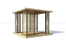 Альтанка в стилі хай-тек 2,5х2,5м Modern Gazebo 04 від виробника Thermowood Production