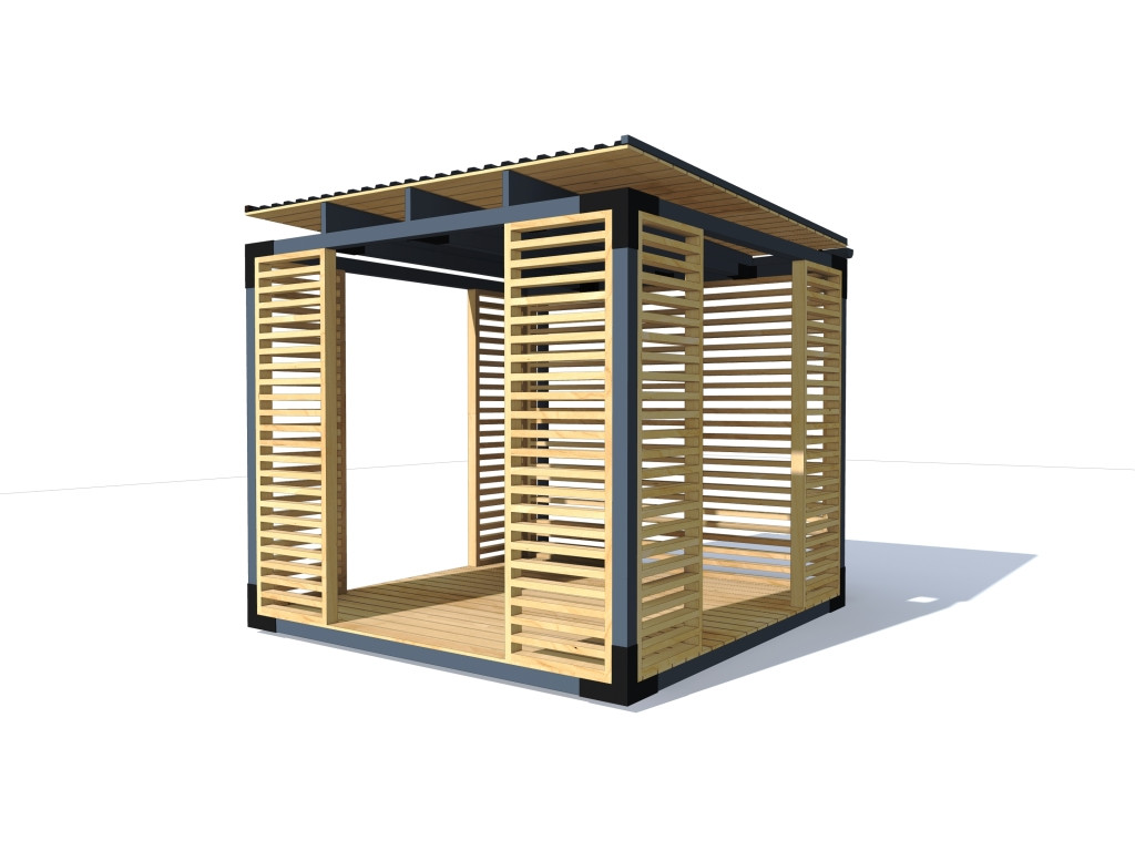 Сучасна недорога альтанка 3,0х3,0м Modern Gazebo 05 від виробника Thermowood Production