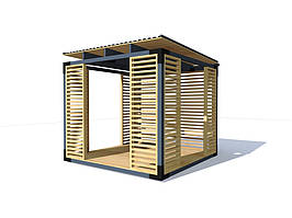 Сучасна недорога альтанка 3,0х3,0м Modern Gazebo 05 від виробника Thermowood Production